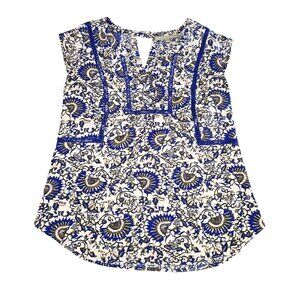 Daniel Rainn White Floral Sleeveless Blouse‎  Size: PS Excellent Used Condition